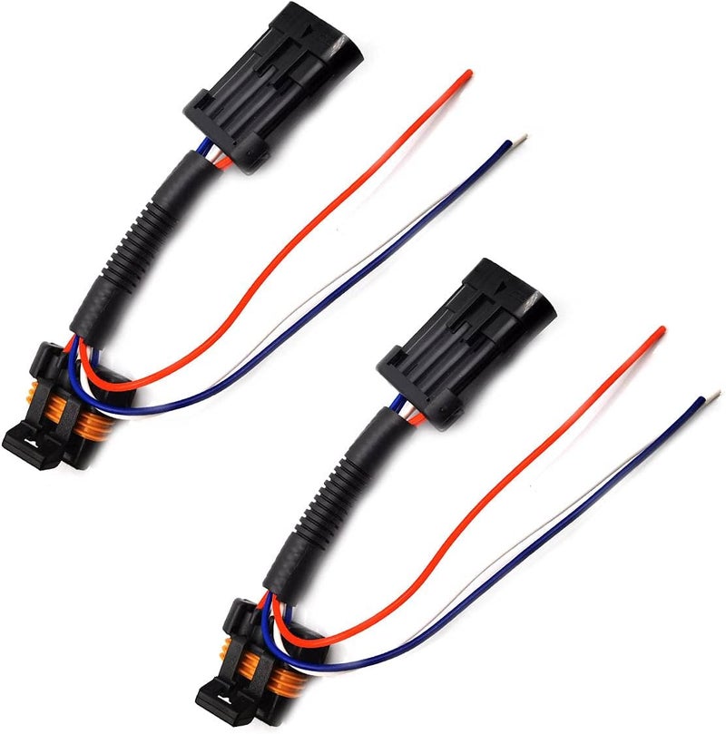 DEVMO 2pcs Compatible with Polaris RZR 900 1000 XP Turbo Tail Light Power Harness Whip Brake Light License Plate Rear Light Plug and Play 3 Wire Power Harness - Image 4